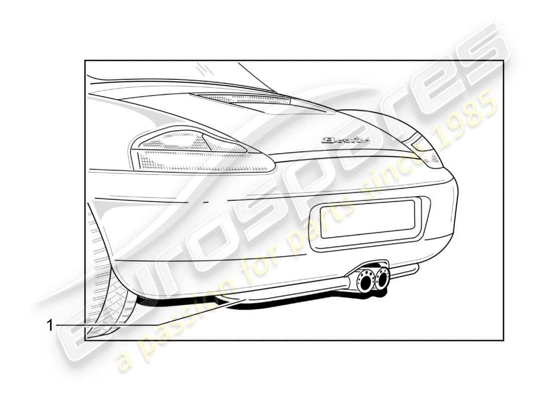 porsche 1990 (tequipment) exhaust system part diagram