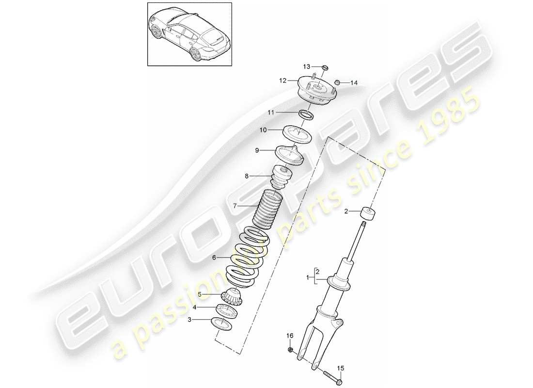 porsche 2013 (panamera 970) suspension part diagram