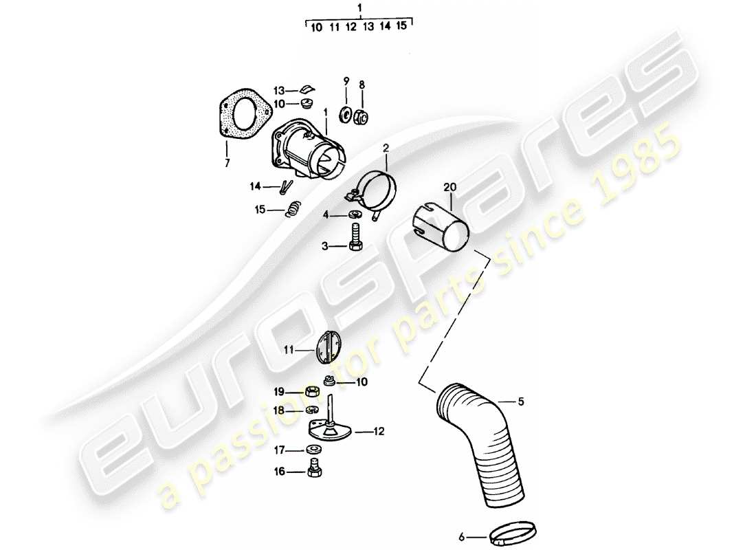 porsche 1981 (911) heating air supply part diagram