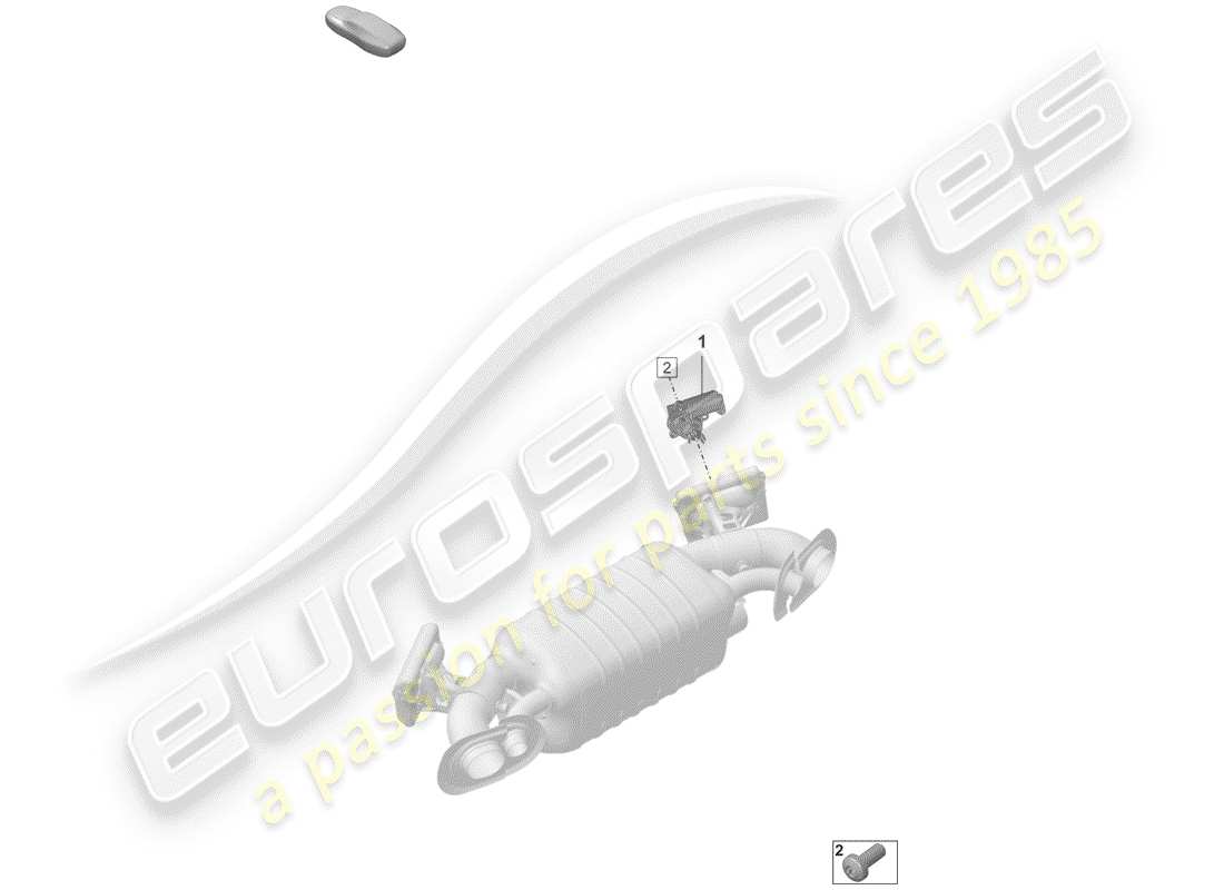 porsche 2019 (992-1) exhaust system part diagram