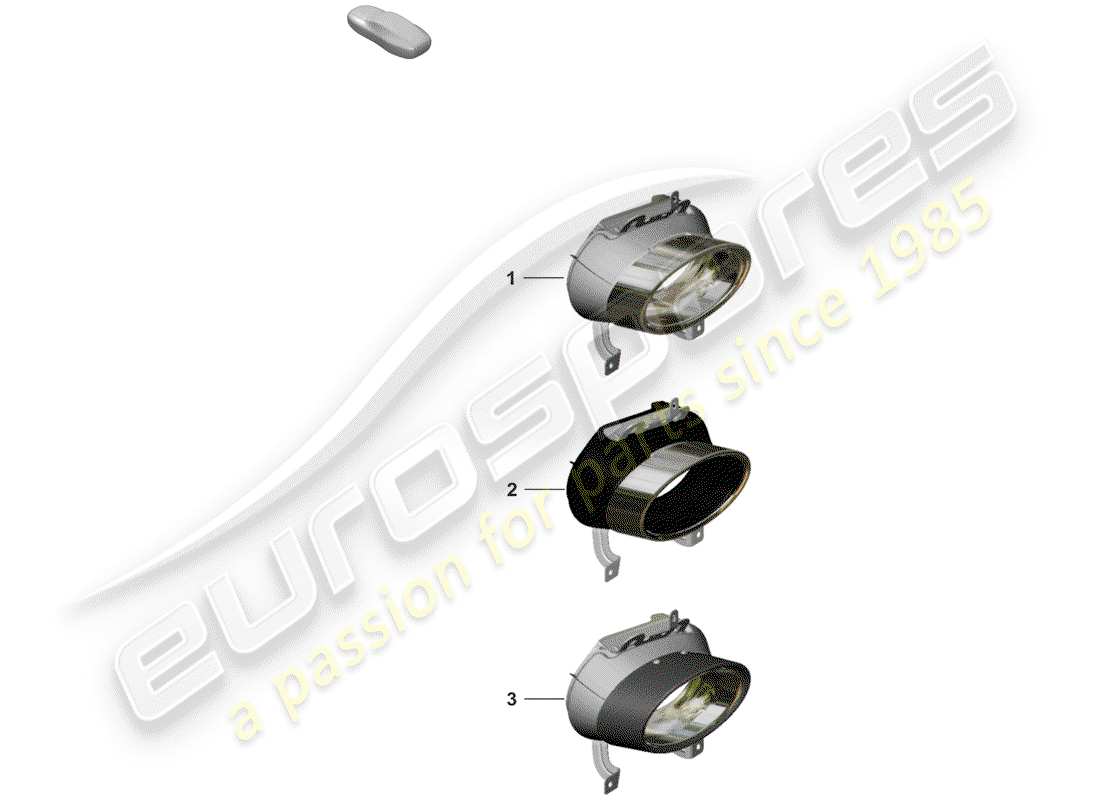 porsche 2019 (992-1) tail pipe part diagram