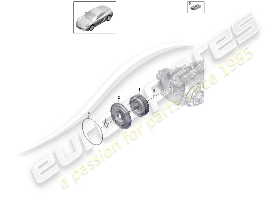porsche 2015 (981 cayman) - pdk - gearbox clutch for dual clutch gearbox part diagram