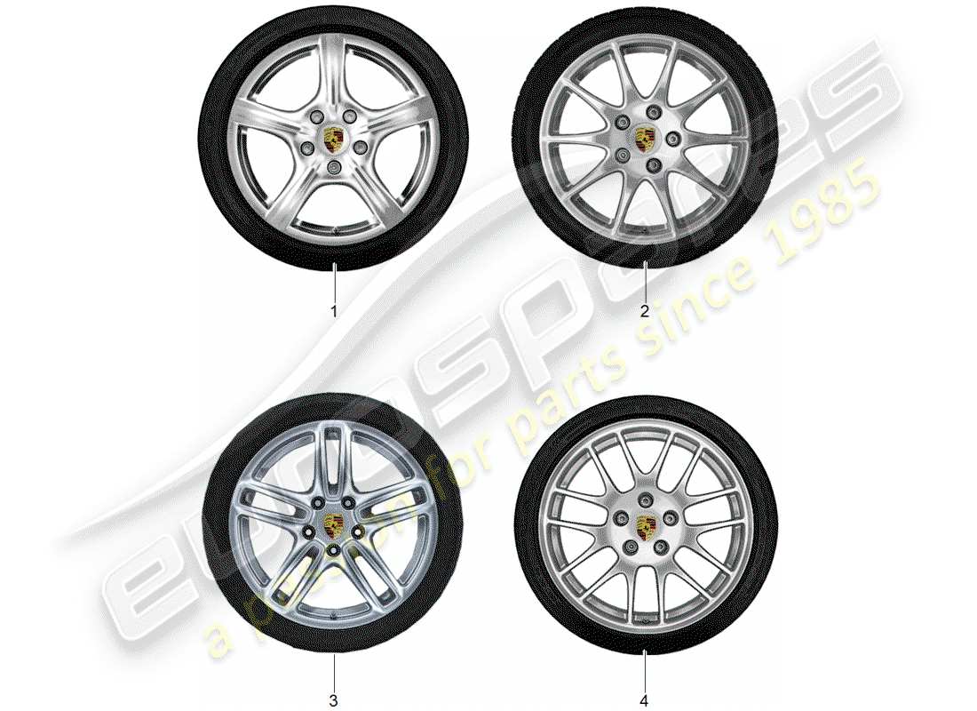 porsche 2020 (tequipment panamera) wheel disc 'alum' with winter part diagram