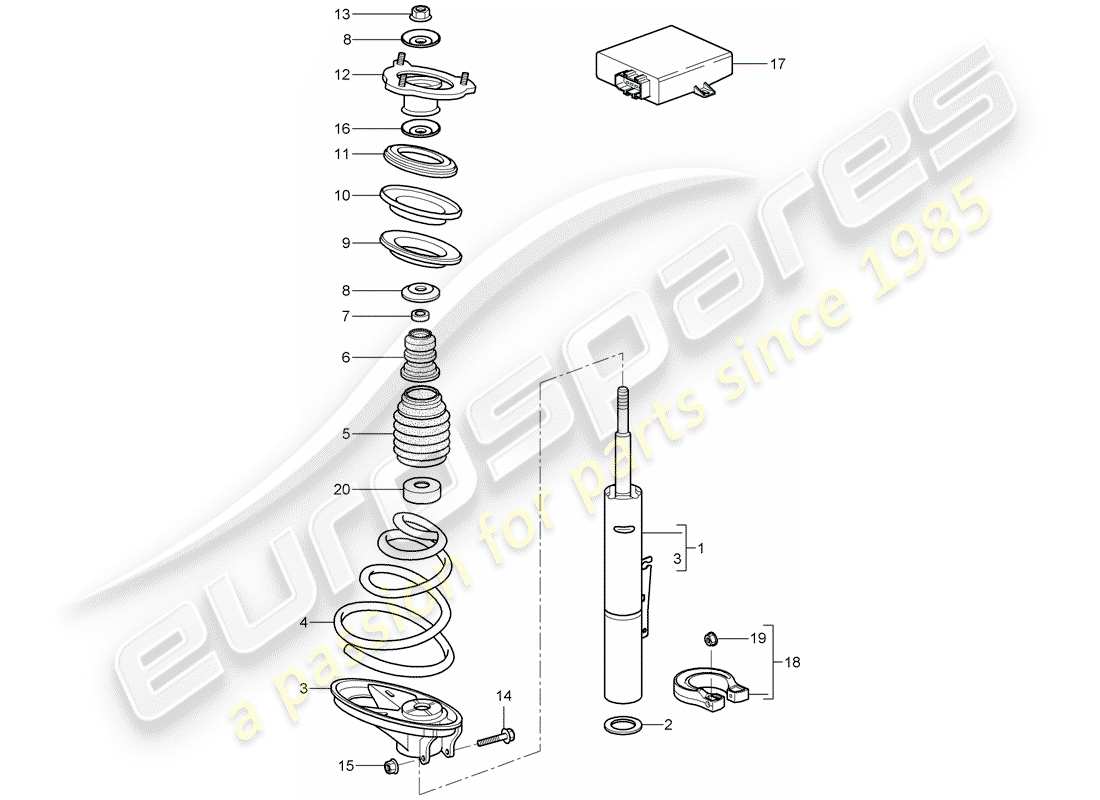 porsche 2007 (997-1) suspension part diagram