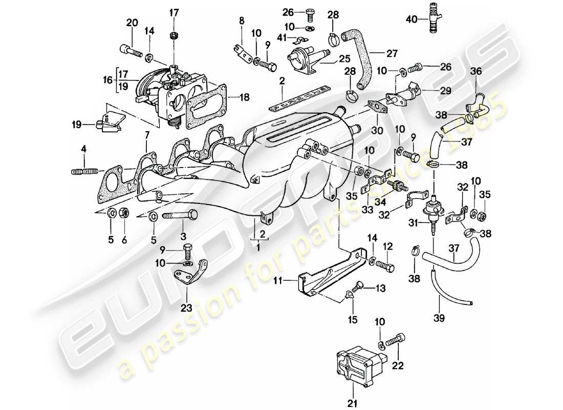 porsche 1981 (924) k-jetronic - 3 part diagram