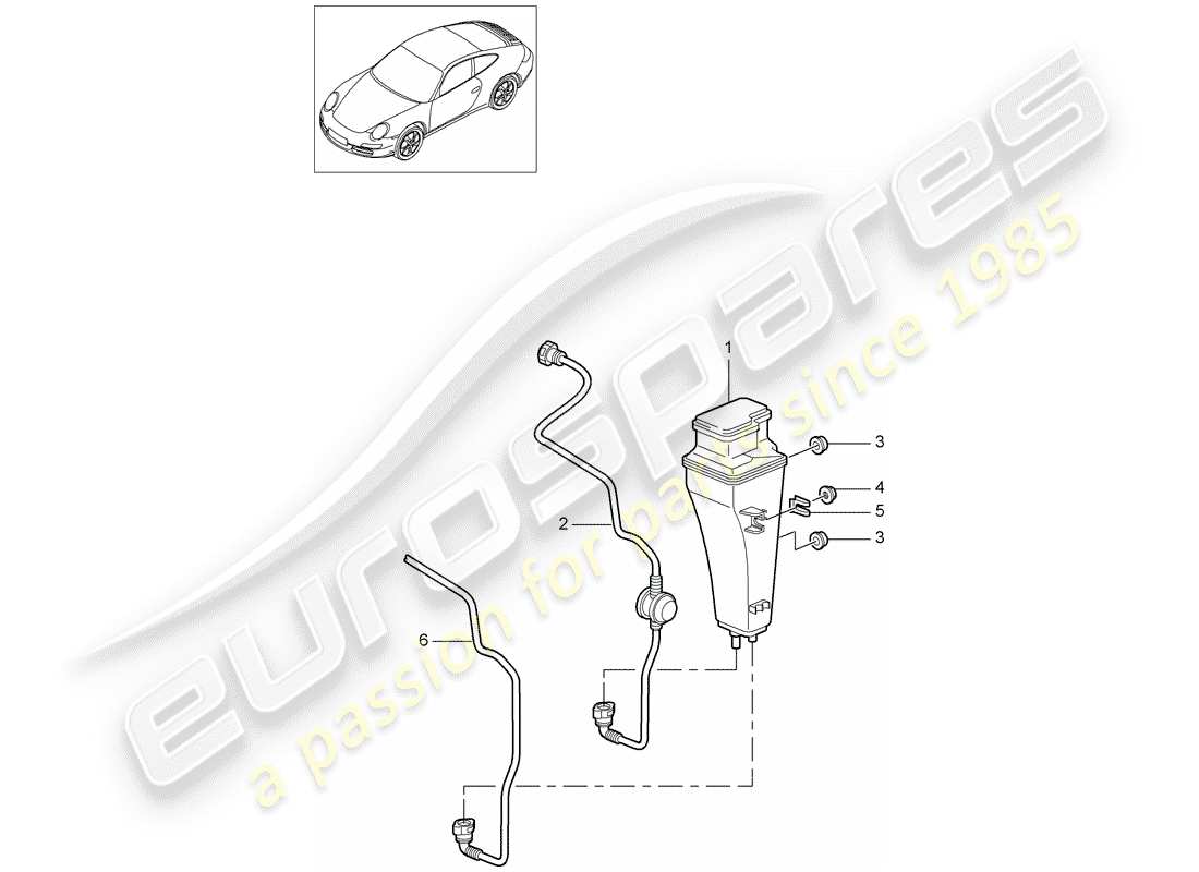 porsche 2011 (997-2) evaporative emission canister part diagram