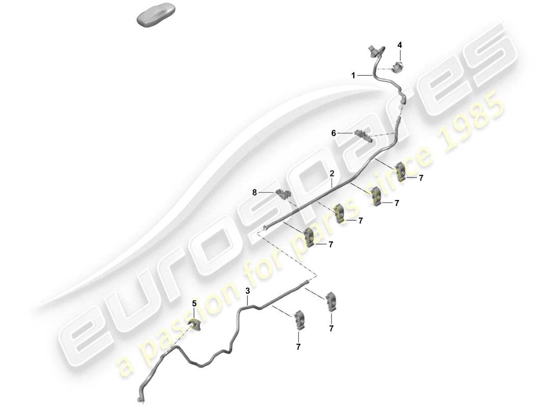 porsche 2020 (718 boxster spyder) vacuum line parts diagram
