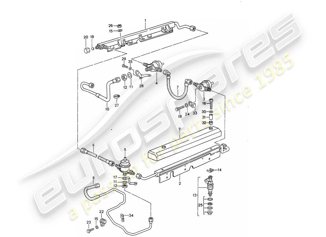 porsche 1993 (928) lh-jetronic - 4 part diagram