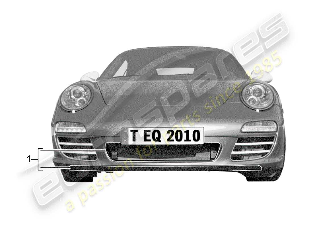 porsche 1990 (tequipment) radiator part diagram