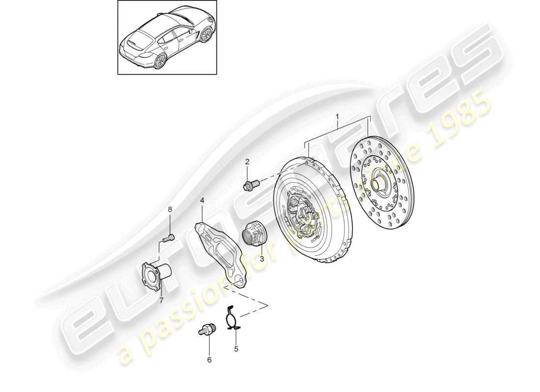 porsche 2012 (panamera 970) coupling parts diagram