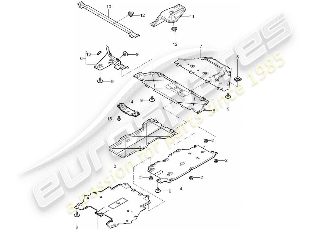 porsche 2006 (997-1) trims part diagram