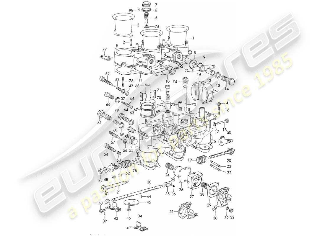 porsche 1968 (911/912) single parts - carburetor - - weber - - - 40 ida 3c-3c1 - - m 090 7001 >> - - 40 ids 3c-3c1- - m 096 0502 >> - - 40 idt/idap 3c-3c1 - - - 40 idtp 3c-3c1 - - repair set for maintenance - gasket set - see illustration: part diagram