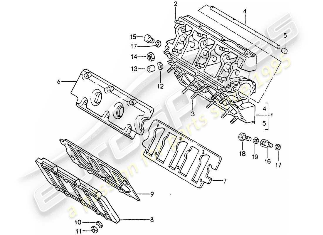 porsche 1990 (964) camshaft housing part diagram