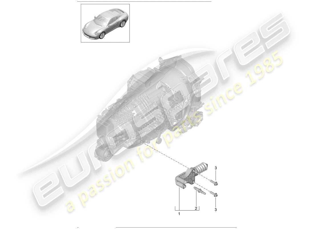 porsche 2020 (991-2) clutch slave cylinder part diagram