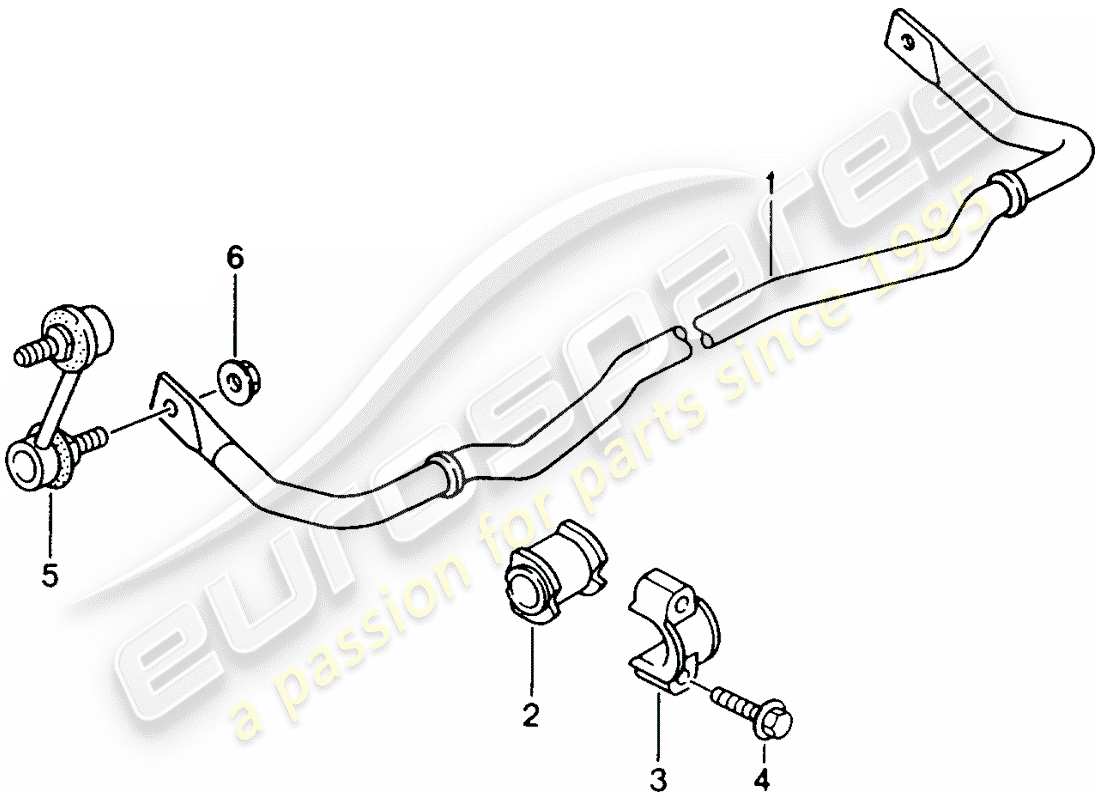porsche 2004 (996) stabilizer part diagram