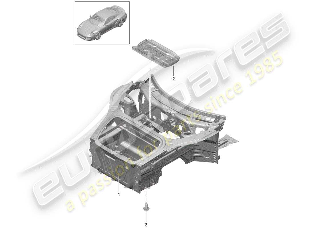 porsche 2014 (991-1 turbo) front end part diagram