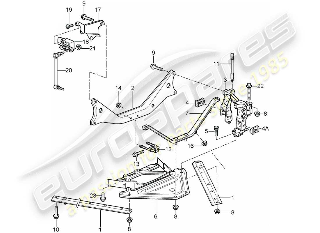 porsche 2006 (987 cayman) rear axle part diagram