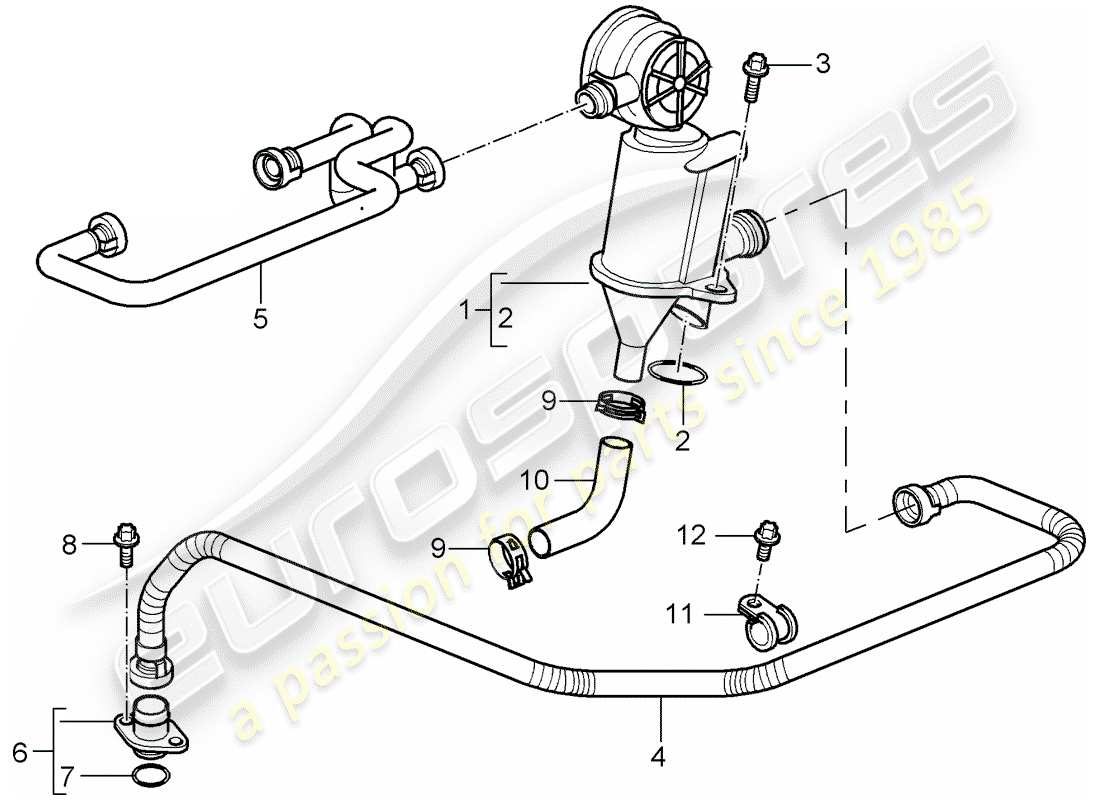porsche 2007 (987 cayman) crankcase part diagram