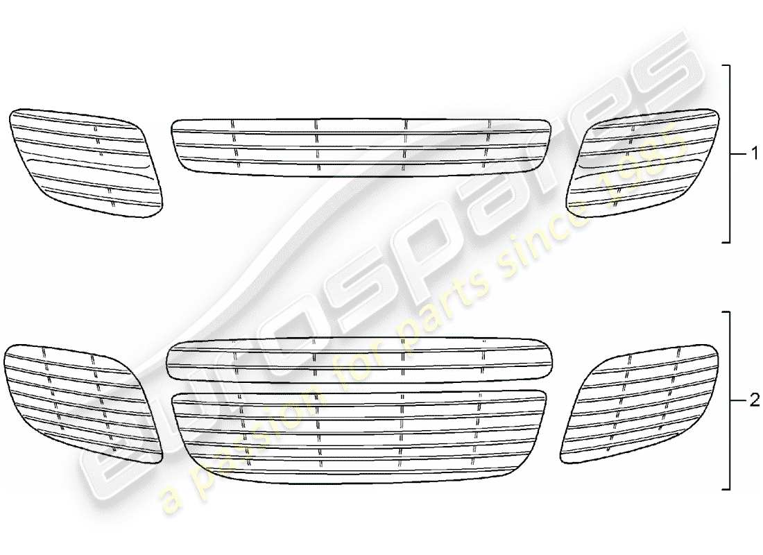 porsche 2020 (tequipment cayenne) ventilation grille part diagram