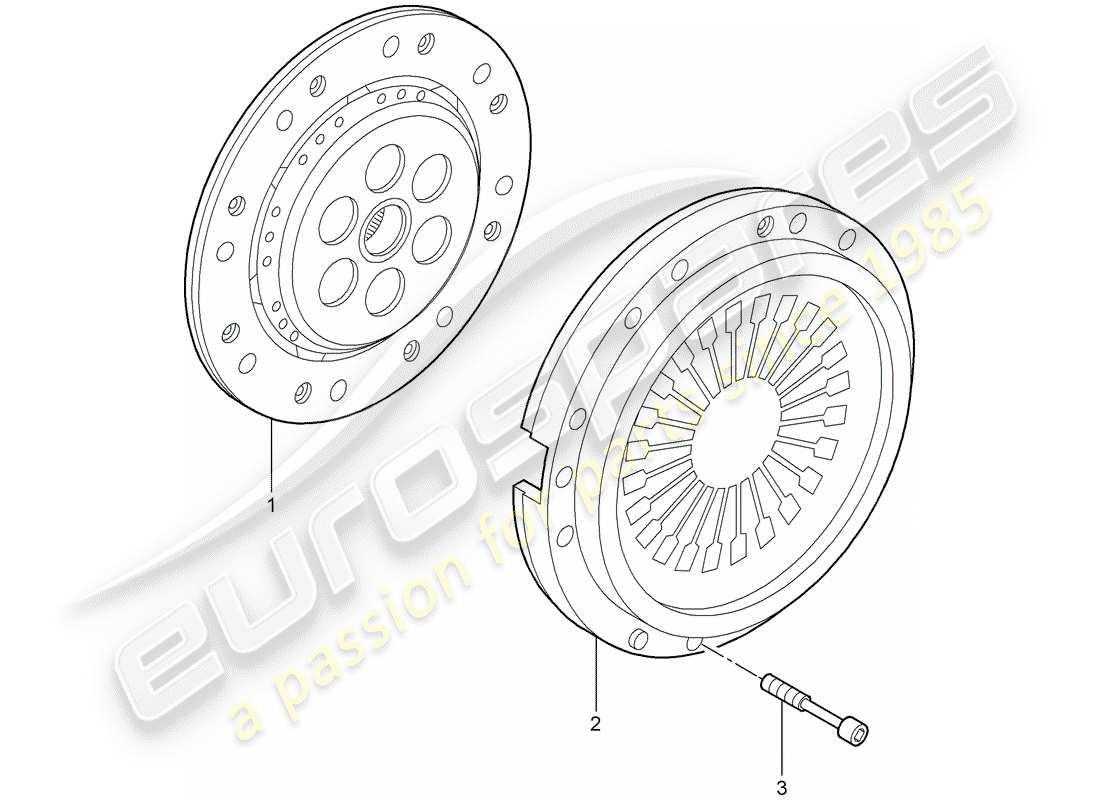 porsche 2007 (997-1 gt3) clutch part diagram