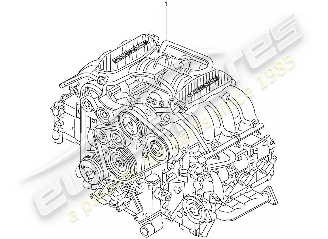 porsche replacement catalogue (1989) replacement engine parts diagram
