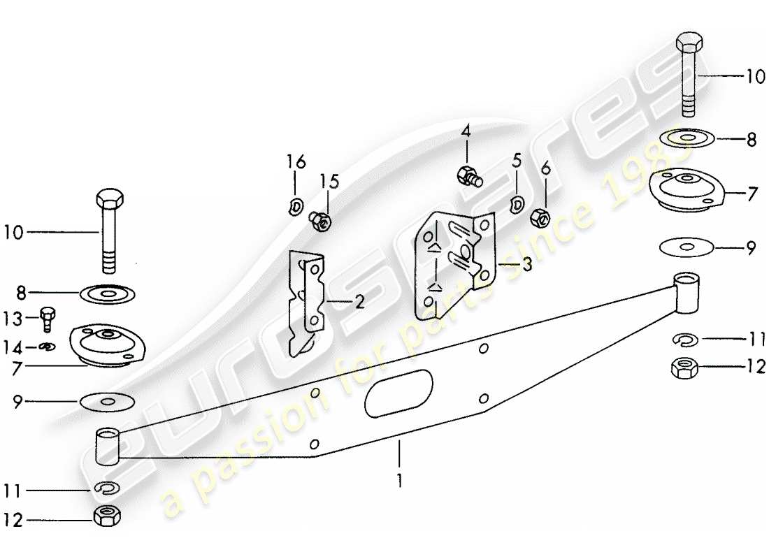 porsche 1968 (911/912) engine suspension - d >> - mj 1966 part diagram