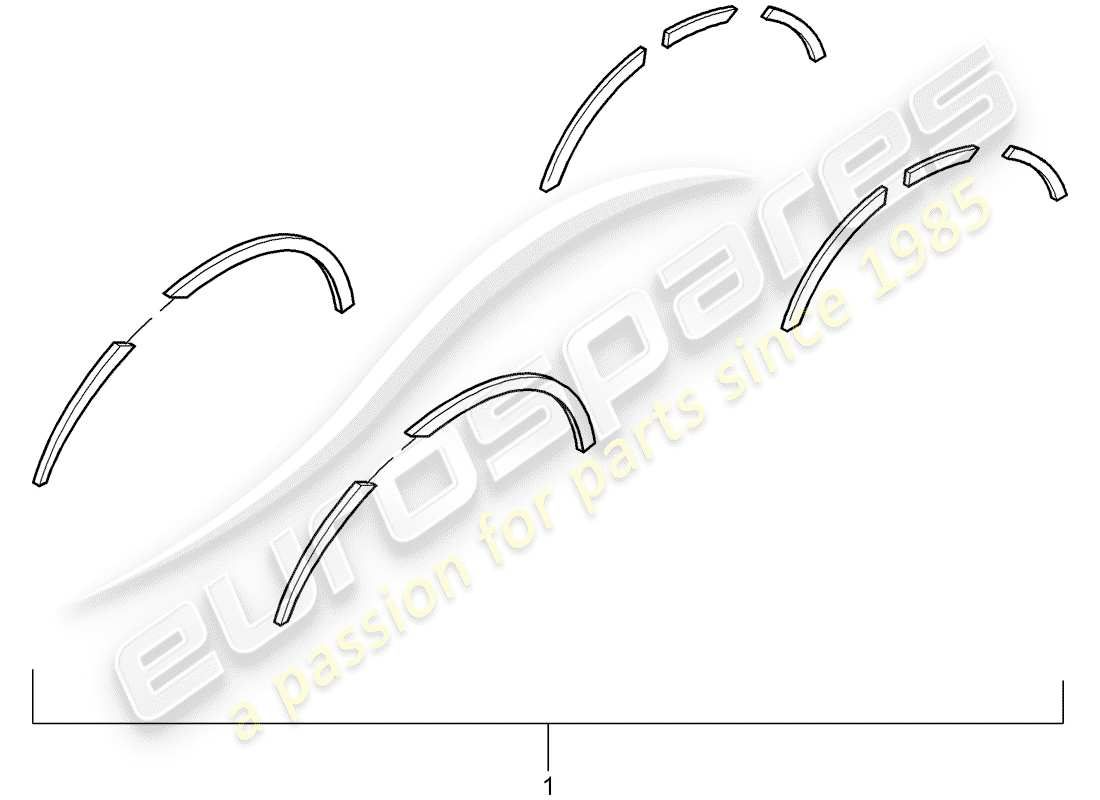 porsche 2020 (tequipment cayenne) fender flare part diagram