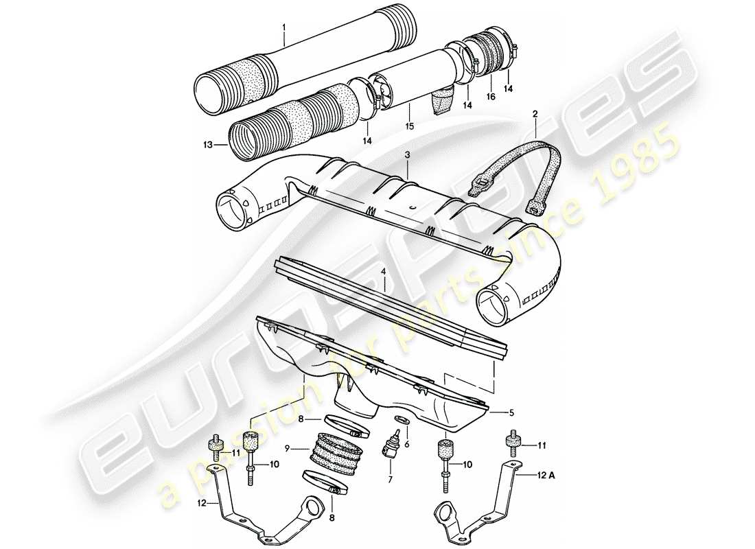 porsche 1986 (928) air cleaner - lh-jetronic - d - mj 1984>> part diagram