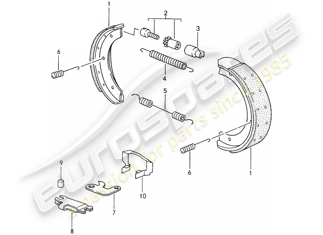 porsche 2003 (986 boxster) handbrake part diagram