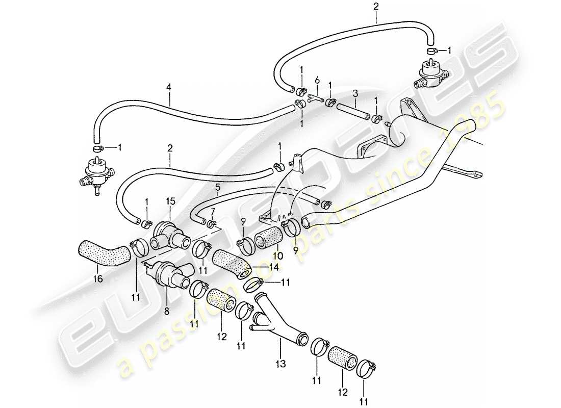 porsche 1988 (959) mixture preparation 3 part diagram