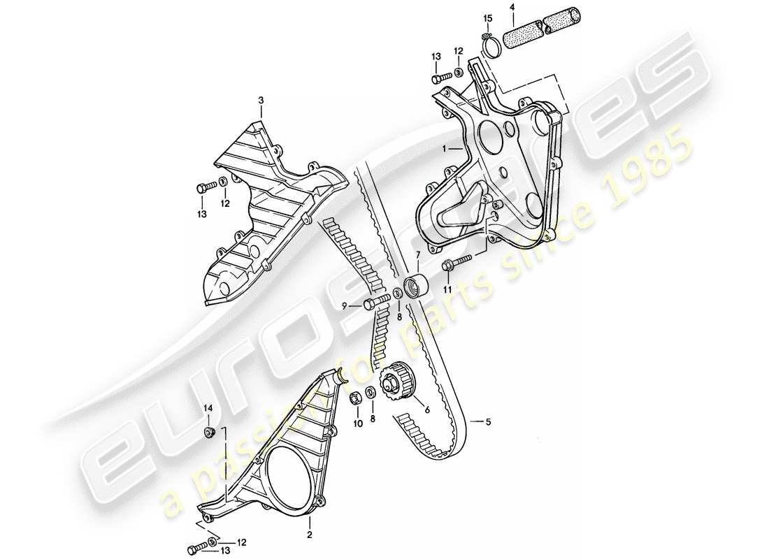 porsche 1986 (924s) camshaft - driving mechanism - d >> - mj 1986 part diagram
