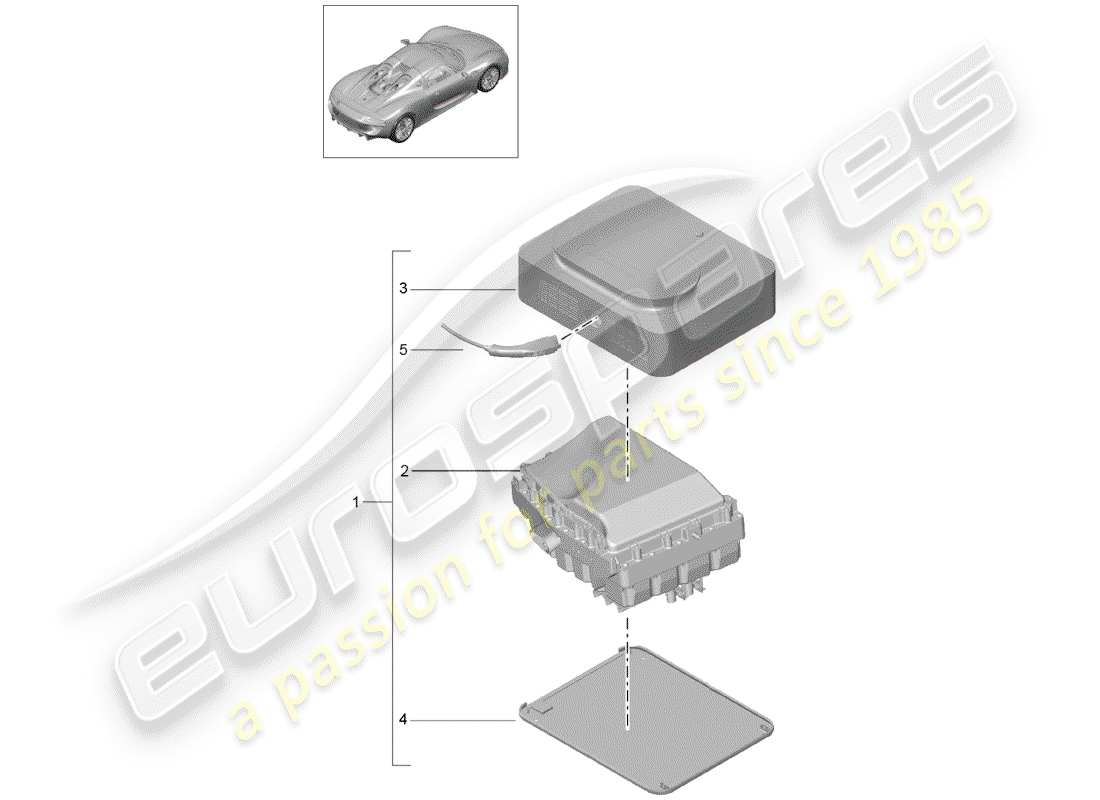 porsche 918 spyder (2015) dc charging station parts diagram