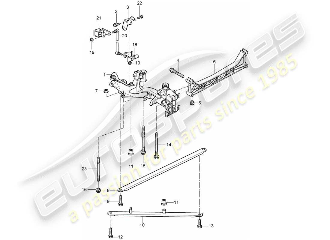 porsche 2008 (997-1 gt3) rear axle part diagram