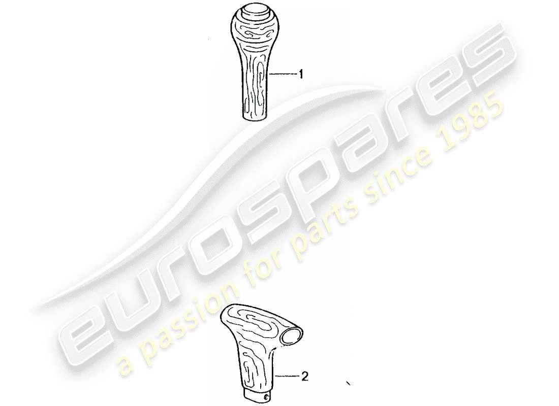 porsche 2000 (tequipment) selector lever part diagram