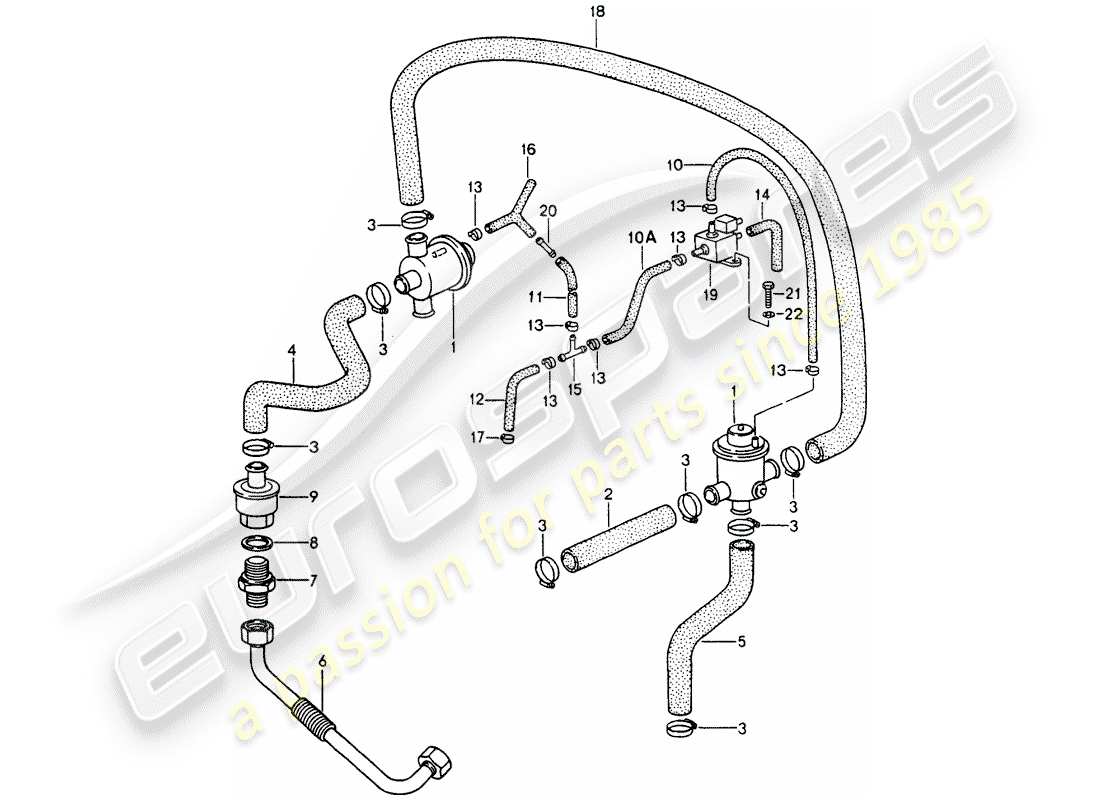 porsche 1990 (964) air injection part diagram