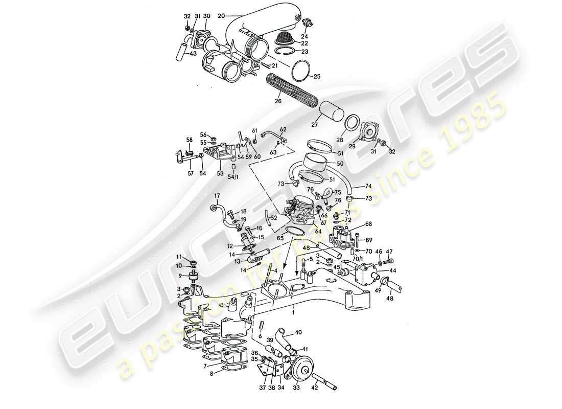 porsche 1976 (911 turbo) for - k - jetronic part diagram