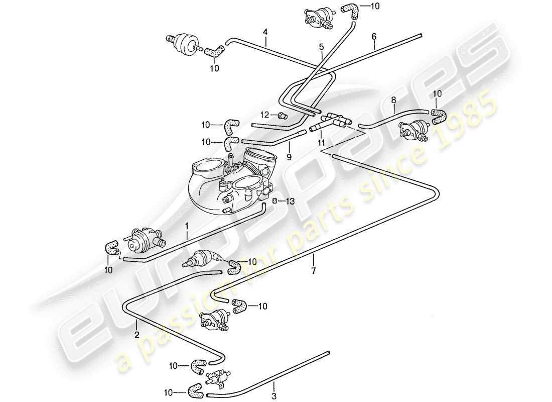 porsche 1991 (928) lh-jetronic - 3 part diagram
