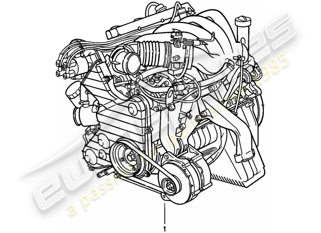 porsche 944 (1984) replacement engine part diagram