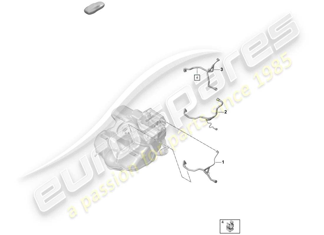 porsche 2020 (718 boxster spyder) breather line parts diagram
