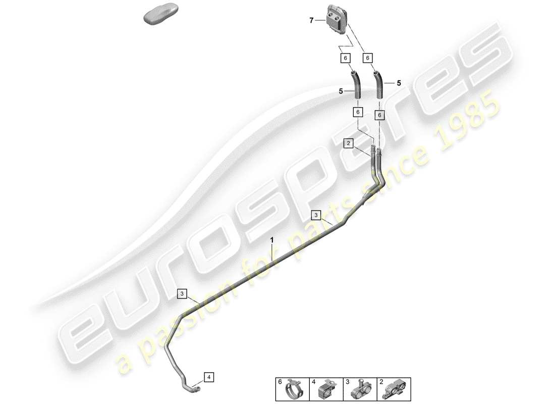 porsche 2020 (718 boxster spyder) heater parts diagram