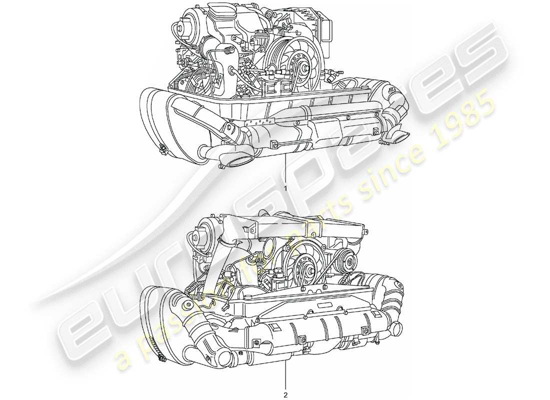 porsche replacement catalogue (2007) long block part diagram