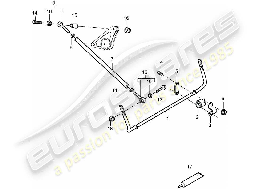 porsche 2005 (carrera gt) stabilizer part diagram