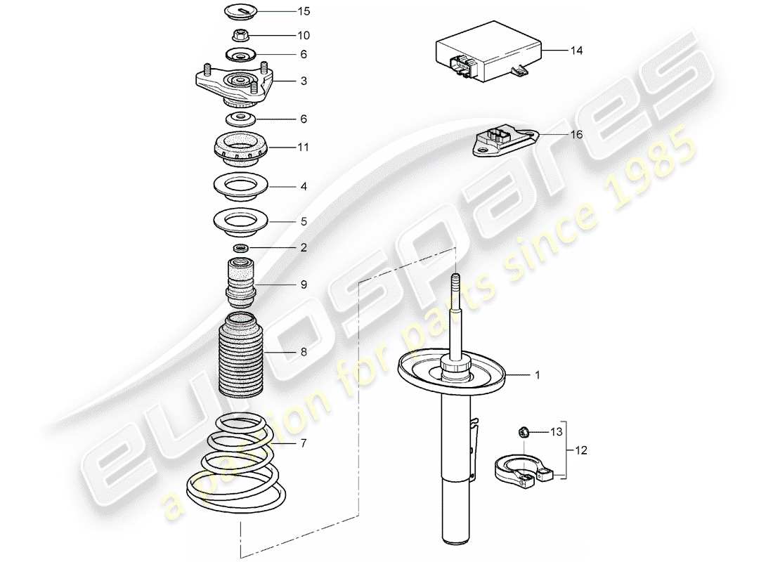 porsche 2005 (997-1) suspension part diagram