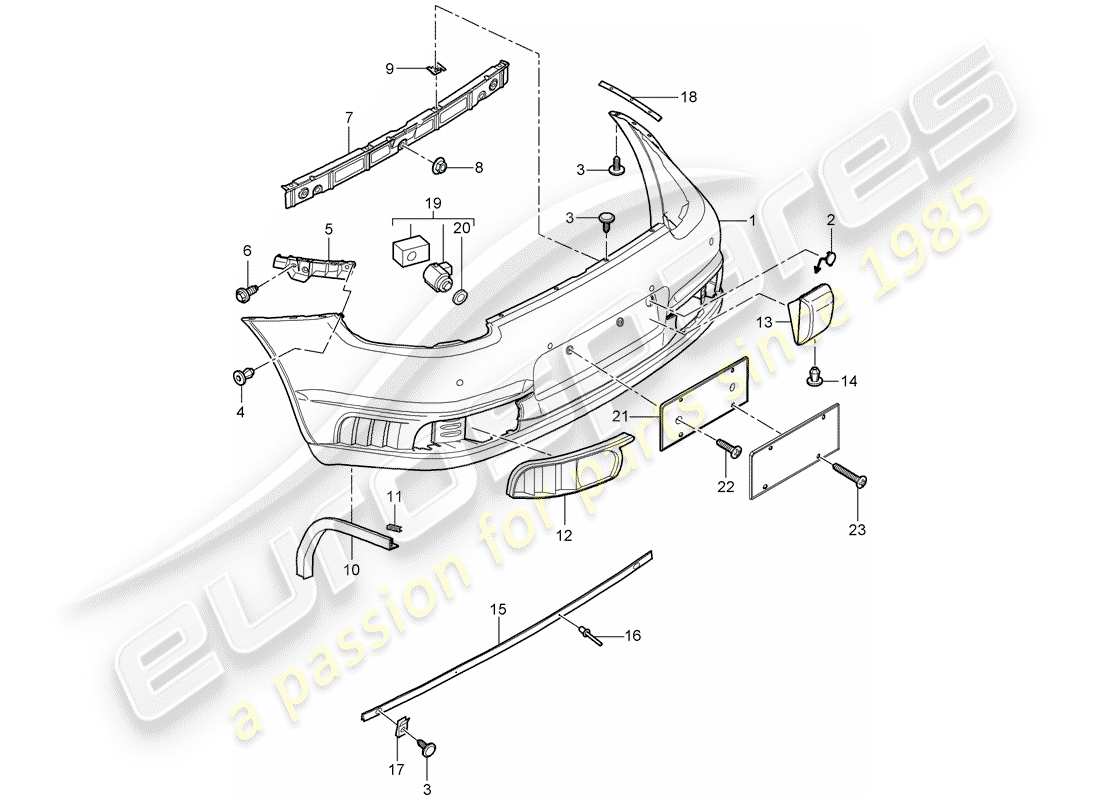 porsche 2007 (997-1 turbo / gt2) lining parts diagram