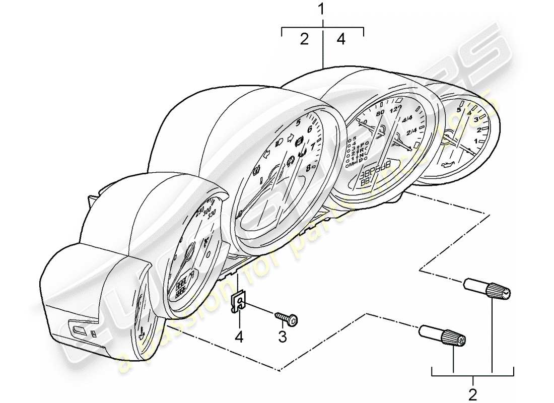porsche 2009 (997-2) instruments part diagram