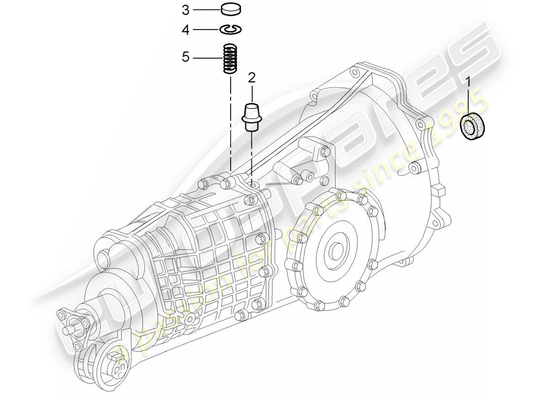 porsche 996 (2000) transmission - single parts part diagram