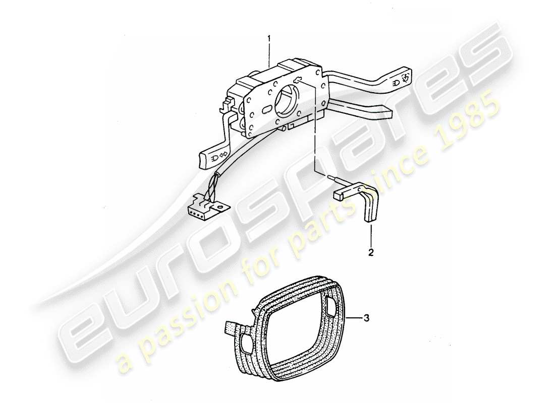 porsche 1994 (968) steering column switch part diagram