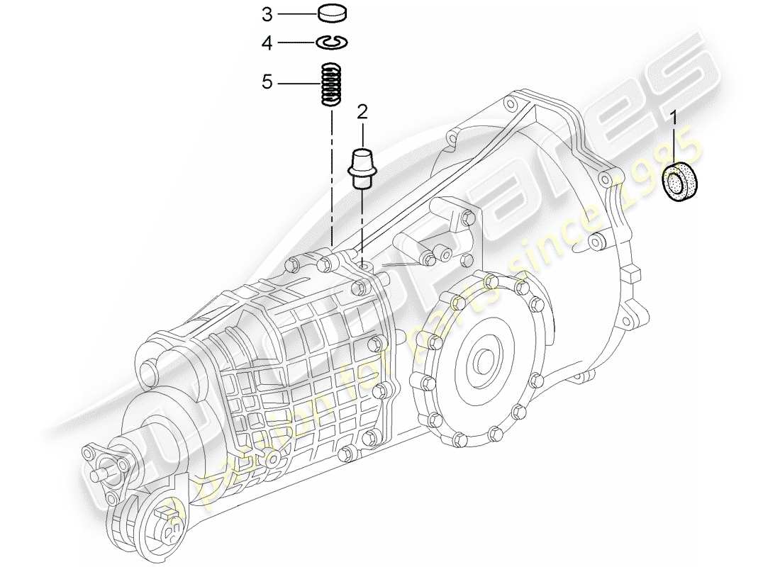 porsche 2002 (996) transmission - single parts part diagram