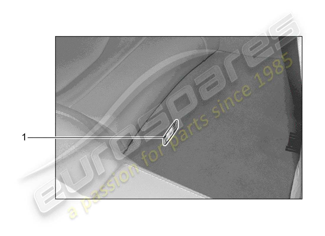 porsche 2014 (tequipment 98x/99x) footwell light part diagram