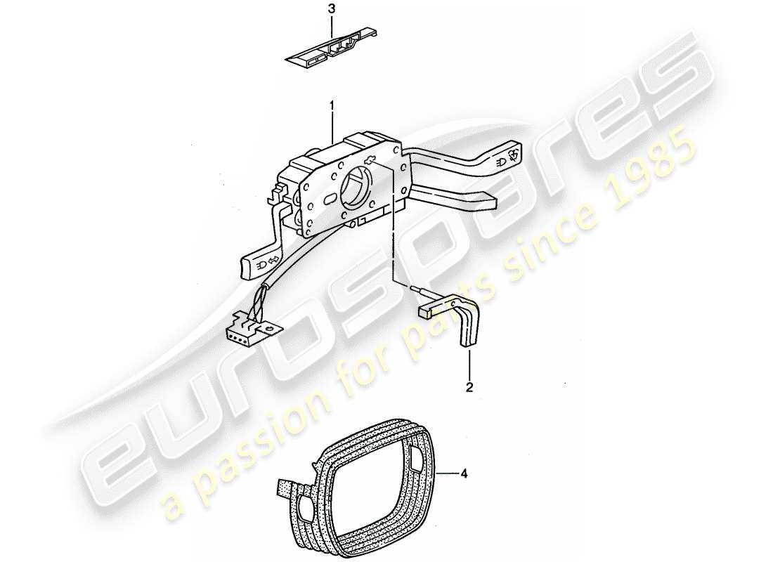 porsche 1991 (944) steering column switch part diagram